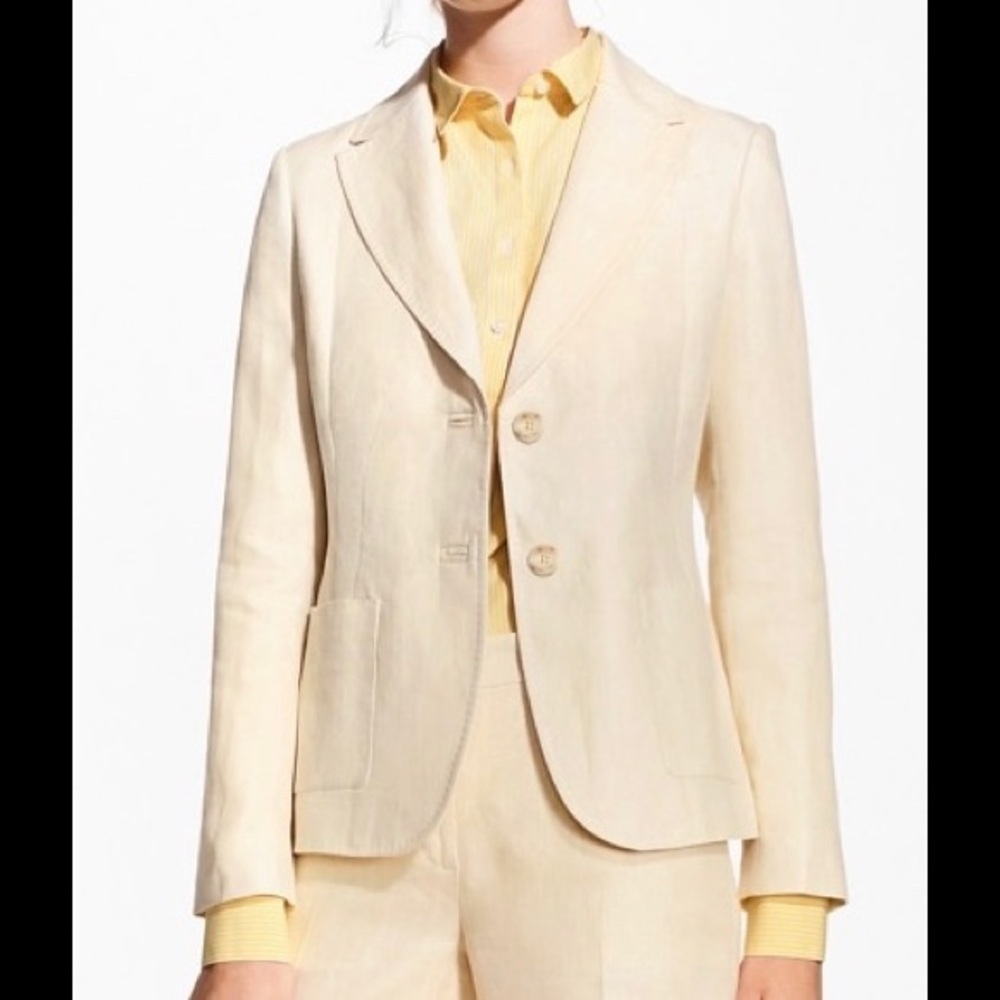 Brooks Brothers women’s beige linen blazer size 8